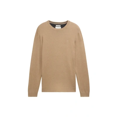 Abbildung von TOM TAILOR Herren 1038426 Pullover, 31089 Hazel Brown Melange, 3XL