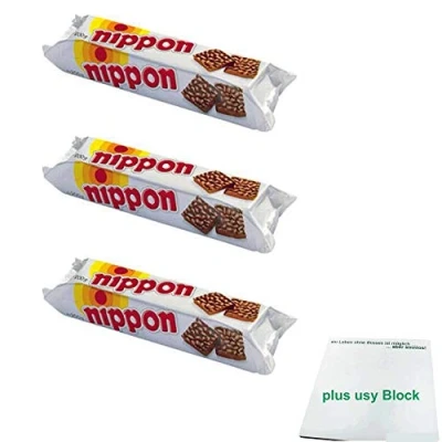 Abbildung von Nippon Knusperhappen, Office Pack (3x200g Packung) + usy Block