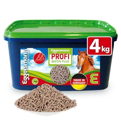 Abbildung von Eggersmann Mein Pferdefutter Profi Biotin Plus 4 kg Ergänzungsfuttermittel für Pferde Mit &amp; Zink zur Unterstützung von Haut, Fell Hufe Bei Mauke, Ekzemen Hufproblemen