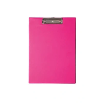 Abbildung von MAUL Klemmbrett A4 aus Karton mit Folie Schreibbrett Papierklemme Clipboard moderner Klemmer zur Aufbewahrung von Papier für Büro, Küche und Werkstatt Pink