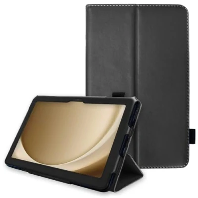 Abbildung von TECHGEAR Lederhülle für Samsung Galaxy Tab A9 Plus 11 (SM X210 / SM X215), hochwertiges PU Leder, schmaler Folio Ständer, intelligente Schutzhülle mit Handschlaufe, automatischem S