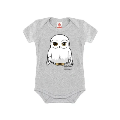Abbildung von Logoshirt Harry Potter Hedwig Body für Kinder, Größe: 98/104, Grau meliert