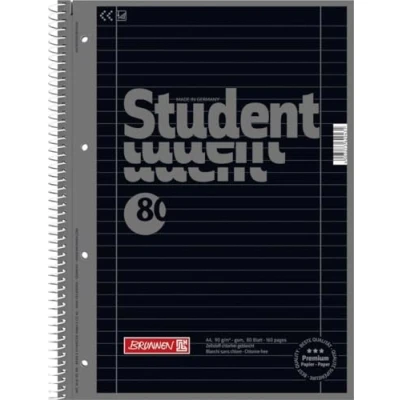 Abbildung von Brunnen 10 x Kollegblock Student Colour Code A4 90g/qm 80 Blatt Onyx Lineatur 27