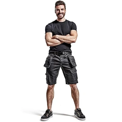 Abbildung von Blaklader 19921141 Handwerker Shorts aus Stretch Cordura Denim, schwarz, Größe: C56