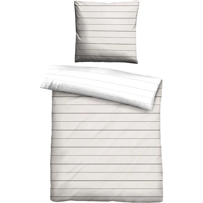 Abbildung von Biberna Wendebettwäsche &quot;Combinate in Gr. 135x200, 155x220 oder 200x200 cm&quot;, (3 tlg.), Bettwäsche aus Baumwolle, zeitlose mit Wendeoptik