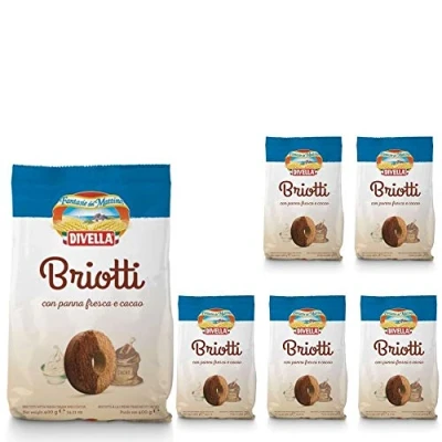 Abbildung von Divella Biscotti Briotti con Panna Fresca e Cacao 6 Confezioni da 400 grammi