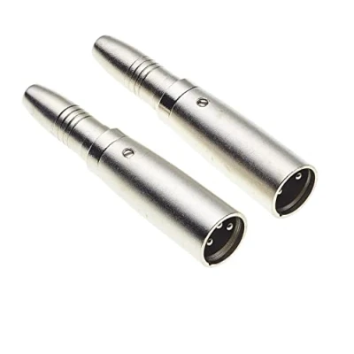 Abbildung von 3 poliger XLR Stecker auf 6,35mm (1/4&quot;) Mono Klinkenbuchse Adapter, 2 Stück