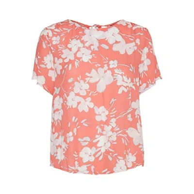 Abbildung von Vero Moda Women&#039;s VMMENNY SS WVN GA Top, Georgia Peach/AOP:Mille, L
