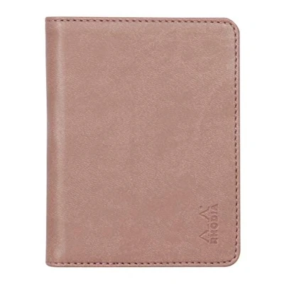 Abbildung von Rhodia 211009C Mappe für Block oder Notizheft Rhodiarama N11, DIN A7 (7,4x10,5 cm) 9,5x12,5 cm, elegant und praktisch, Roseholz, 1 Stück
