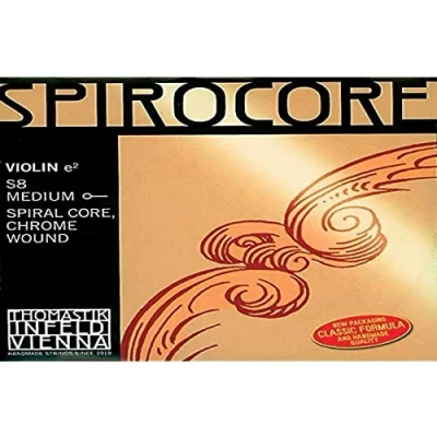 Abbildung von Thomastik 633731 Saiten für Violine Spirocore Spiralkern, Satz 4/4 Mittel mit E Stahl