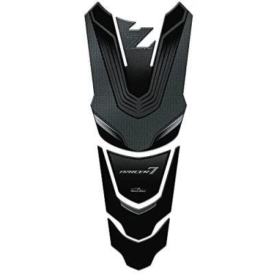 Abbildung von Resin Bike Aufkleber für Motorrad Kompatibel mit Yamaha Tracer 7 2021 Silber Metalleffekt. Tankabdeckung vor Stößen und Kratzern. 3D Harzklebstoff Stickers Made in Italy