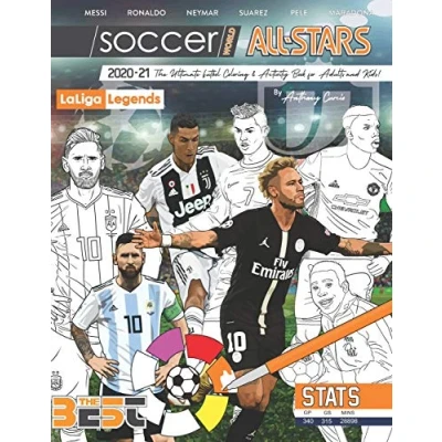 Abbildung von Soccer World All Stars 2020 21: La Liga Legends edition: The Ultimate Futbol Coloring, Activity and Stats Book for Adults Kids
