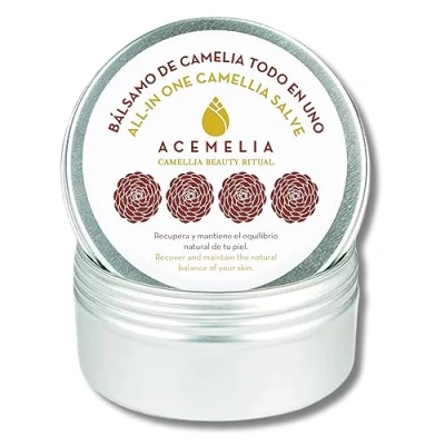 Abbildung von Acemelia All in One Balsam von Camelia Beruhigender Pflegespülung, multifunktional, schützt, repariert, beruhigt und regeneriert 100% natürlich 50 g