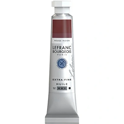 Abbildung von Lefranc Bourgeois 405005 extra feine Ölfarbe in Künstlerqualität aus hochwertigen Pigmenten, lebendige Farben, hohe Lichtechtheit, 20ml Tube Indischrot