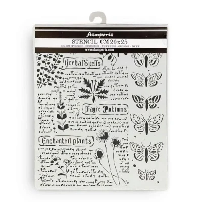 Abbildung von Stamperia Thick Stencils for Scrapbooking, Albums, Card Making, Bullet Journalling and More, Flexible Material, Easy to Clean, Perfect Hobbies, Crafts, Gifting (Fortune Botanic)