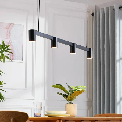 Abbildung von Arcchio Hängeleuchte Brinja, schwarz, 120 cm, 4 flg., GU10