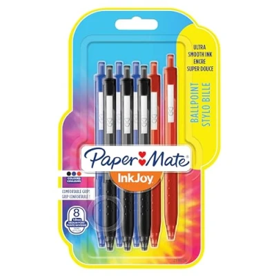 Abbildung von Paper Mate InkJoy 300RT Druckkugelschreiber mittlere Spitze (1,0mm) Blau 12 Stück