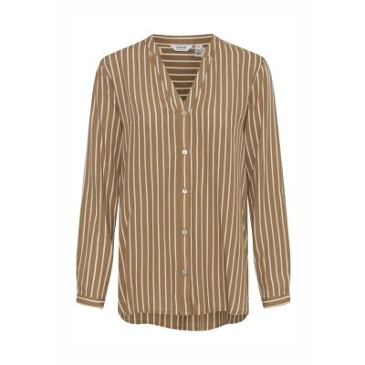 Abbildung von b.young Fabianne Stripe Bluse, Damen, Größe: 34, Brown