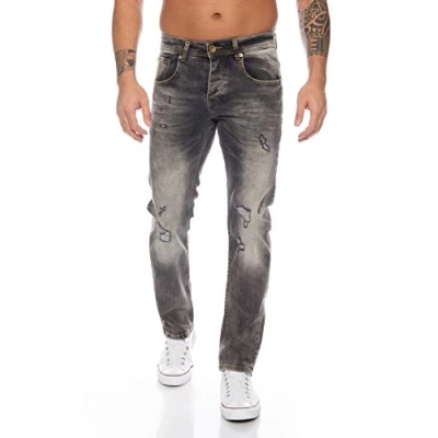 Abbildung von Rock Creek Herren Jeans Destroyed Darkgrey RC 2107 [W29 L30]