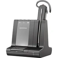 Abbildung von Plantronics DECT Mono Headset &#039;Savi W8240 M&#039; konvertibel, mit Basisstation, Überkopfbügel + Nackenbügel und Ohrhaken, SoundGuard, Skype for Business, Schwarz