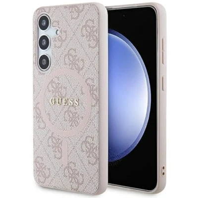 Abbildung von Guess GUHMS24SG4GFRP Hülle für S24 S921 Rosa hardcase 4G Collection Leather Metal Logo