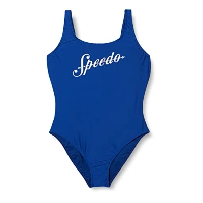 Abbildung von Speedo Logo Deep U Back einteiliger Badeanzug