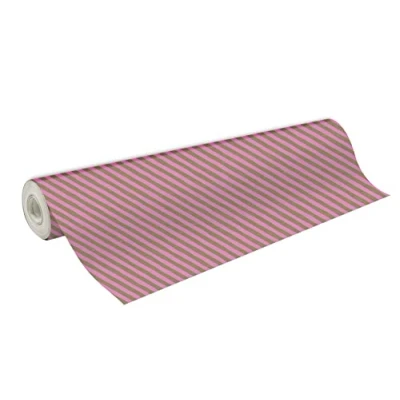 Abbildung von Clairefontaine 223873C Rolle Geschenkpapier Kraftnatur 50mx70 cm 70g, Streifen Rosa, 1