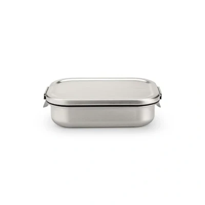 Abbildung von Brabantia make &amp; take Brotdose mit flexibler Trennwand, Robust für Sandwiches, Wraps und Snacks Matt Steel, Mittel