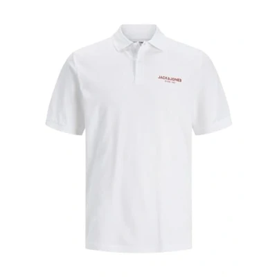 Abbildung von Jack &amp; Jones Klassisches Poloshirt, Herren, Größe: Large, White