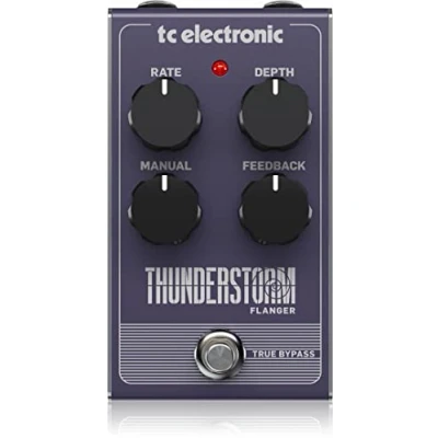 Abbildung von TC Electronic THUNDERSTORM Flanger Pedal im Vintage Stil mit vollständig analoger Bucket Brigade Schaltung