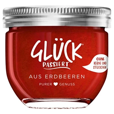 Abbildung von GLÜCK passiert aus Erdbeeren Fruchtaufstrich ohne Stückchen fein 230g