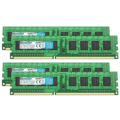 Abbildung von BRAINZAP 8GB (4X 2GB) DDR3 RAM DIMM PC3 8500U 2Rx8 1066 MHz 1.5V CL7 Computer PC Arbeitsspeicher