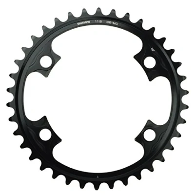 Abbildung von SHIMANO Unisex Erwachsene Dura Ace Fc 9000 Kettenblatt, Silber,Schwarz, 38 z hne EU