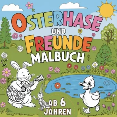 Abbildung von Das Malbuch vom Osterhasen und seinen Freunden. 50 abwechslungsreiche Bilder laden dich ein, sie kreativ mit Spaß anzumalen die Erlebnisse zu erzählen. Ab 6 Jahren