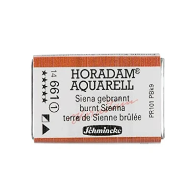 Abbildung von Schmincke HORADAM® AQUARELL feinste Künstler Aquarellfarben, 661 Siena gebrannt, 14 043, 1/1 Näpfchen