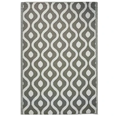 Abbildung von JEMIDI Outdoorteppich Outdoor Teppich Balkon &amp; Terrassenteppich 120x180cm Muster Grau, Höhe: 88,00 mm