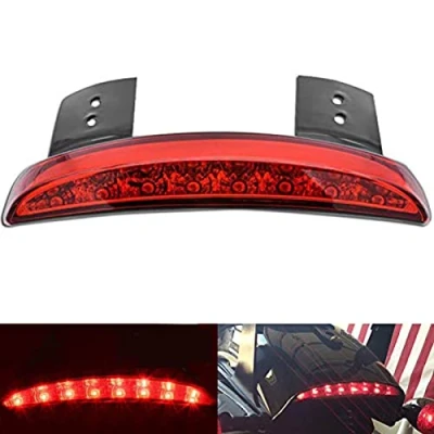 Abbildung von NATGIC 1 STÜCKE Motorrad Bremslicht Rücklicht Hinterer Kotflügel Umrüstung Zubehör für Ha*rley Spor tster XL 883N 1200N XL1200V XL1200X Rote Linse
