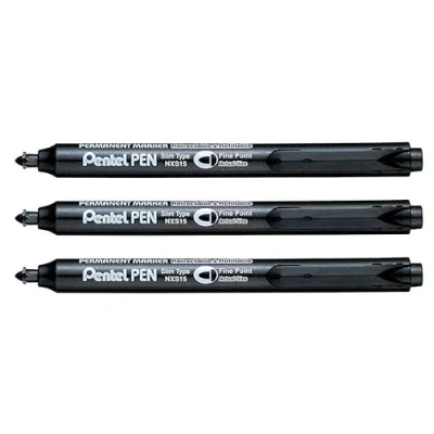 Abbildung von Pentel NXS15 a n Permanentmarker einziehbar, Schwarz 12 Stück