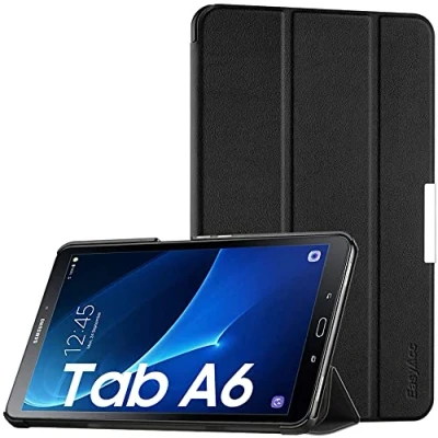 Abbildung von EasyAcc Ultra Dünn Hülle für Samsaung Galaxy Tab A6 10.1 2016, mit Standfunktion und Auto Sleep/Wake Up Funktion Slim Leder Case Perfekt kompatibel Zoll T580/ T585,Schwarz