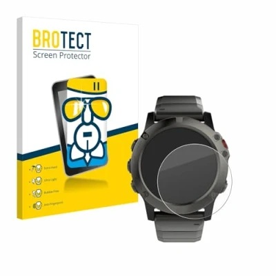 Abbildung von BROTECT Schutzglas für Garmin Fenix 5X (51 mm) Schutzfolie Panzer Folie Glas [Extrem Kratzfest 9H, Anti Fingerprint, Ultra Transparent]