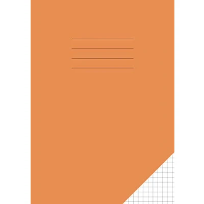 Abbildung von Maths Exercise Book 5mm Square A5: Squared Jotter / Grid Paper Notebook for Mathematics School Children 100 Pages Orange Cover