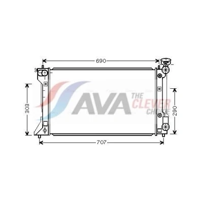 Abbildung von Kühler, Motorkühlung AVA QUALITY COOLING TO2293