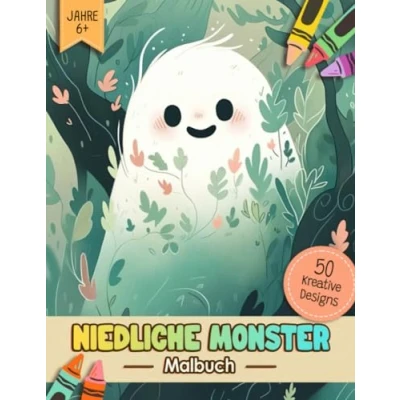 Abbildung von Niedliche Monster Malbuch: Kleine Schreckliche Chibi Horror Ausmalbuch Malvorlagen Für Erwachsene, Jugendliche Und Kinder Lustiges ... Männer, Frauen, Mädchen Senioren