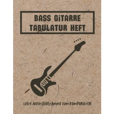 Abbildung von Bass Gitarre Tabulatur Heft: Block Riff Tabulaturheft für Bassisten Akkorddiagramme Notenheft Grifffelder Bassgitarre Musiker