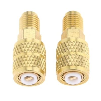 Abbildung von gohantee 2 Stück R410A Buchse SAE Adapter Mini Split 1/4 Zoll SAE, 5/16 für Systeme, Klimaanlagen, HVAC und Kühlung Service