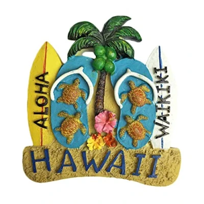 Abbildung von Hawaii USA Amerika Kühlschrankmagnet 3D Strandhaus Reiseaufkleber Souvenirs Sammlung, Heim und Küchendekoration, aus China