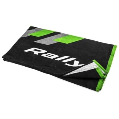 Abbildung von Skoda 000084500M Motorsport Rally Frottiertuch Strandtuch 150x85cm Handtuch Badetuch, schwarz/grün