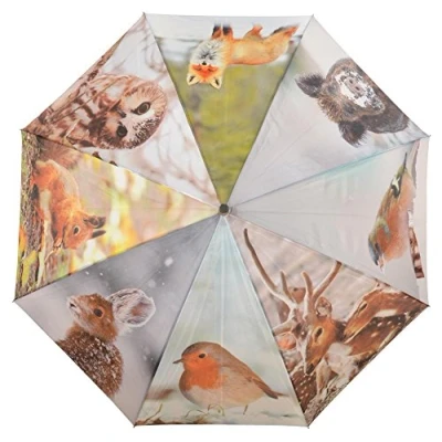 Abbildung von esschert design Stockregenschirm Regenschirm mit WINTERMOTIVEN, automatischer Öffnungsmechanismus
