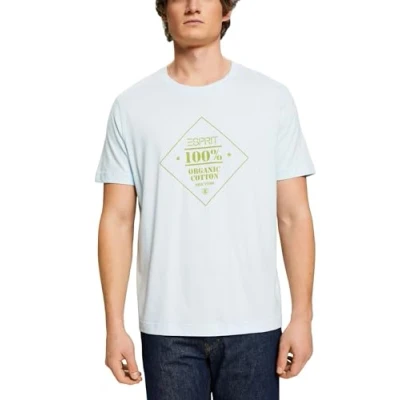 Abbildung von Esprit MIT LOGO Tshirt print, Herren, Größe: Small, Pastel blue