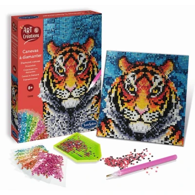Abbildung von Strassstein Bild Tiger Glitzerbilder stecken Bastelset